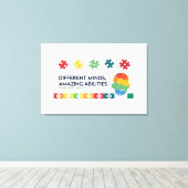 Different Minds Amazing Abilities Awareness Art Leinwanddruck (Insitu (Holzboden))