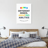 Different Minds Amazing Abilities Awareness Art Leinwanddruck (Insitu (Schlafzimmer))