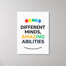 Different Minds Amazing Abilities Awareness Art Leinwanddruck