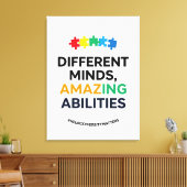 Different Minds Amazing Abilities Awareness Art Leinwanddruck (Insitu (Wohnzimmer))