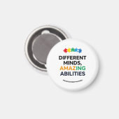Different Minds Amazing Abilities Awareness Art Magnet (Vorderseite/Rückseite)