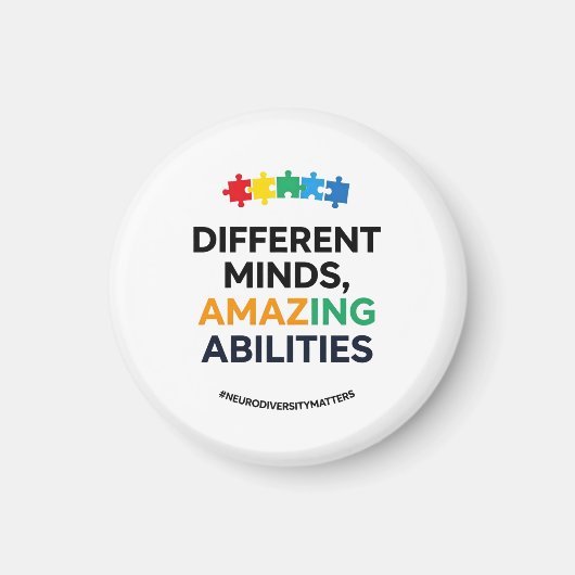 Different Minds Amazing Abilities Awareness Art Magnet (Vorne)