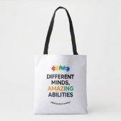 Different Minds Amazing Abilities Awareness Art Tasche (Vorderseite)