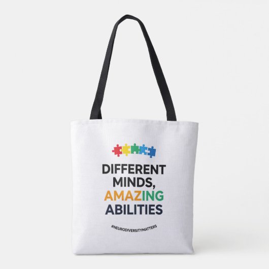 Different Minds Amazing Abilities Awareness Art Tasche (Rückseite)