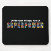Different Minds Are a Superpower Autism Acceptance Mousepad (Vorne)