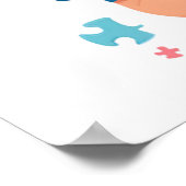 Different not less Dynamic Autism Support poster (Ecke)