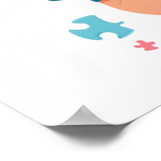 Different not less Dynamic Autism Support poster (Ecke)