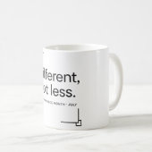 Different, Not Less | Minimalistische Behinderung  Kaffeetasse (VorderseiteRechts)