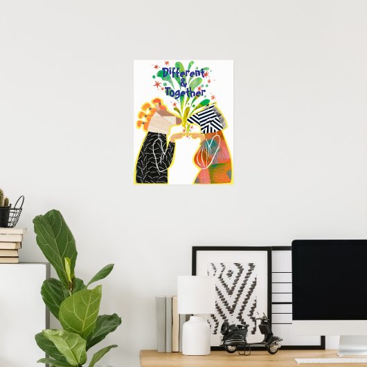 Different & Together --Pride-Monat 2026 Poster (Heimbüro)