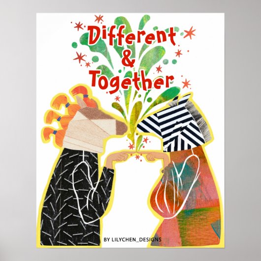 Different & Together Pride Poster – Unity Art Prin (Vorne)