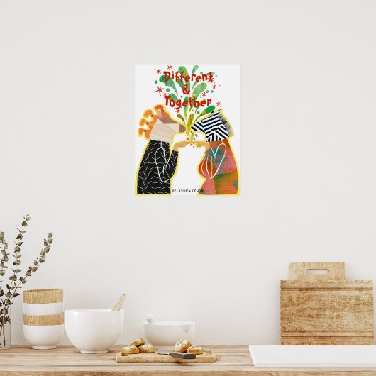 Different & Together Pride Poster – Unity Art Prin (Küche)