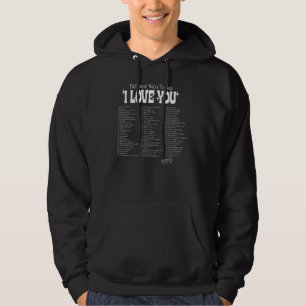 Different Ways to Say I Love You Hippie Valentine' Hoodie