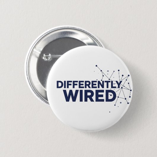Differently Wired – Autism Awareness Month Blue  Button (Vorne & Hinten)