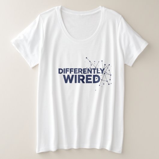 Differently Wired – Autism Awareness Month Blue  Große Größe T-Shirt (Design vorne)