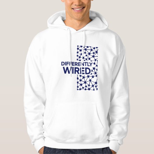 Differently Wired – Autism Awareness Month Blue Hoodie (Vorderseite)