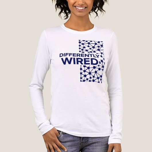 Differently Wired – Autism Awareness Month Blue Tri-Blend Shirt (Vorderseite)