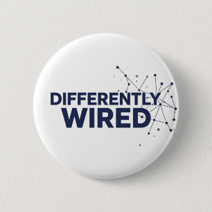 Differently Wired – Autismus-Bewusstseinsmonat Bla Button