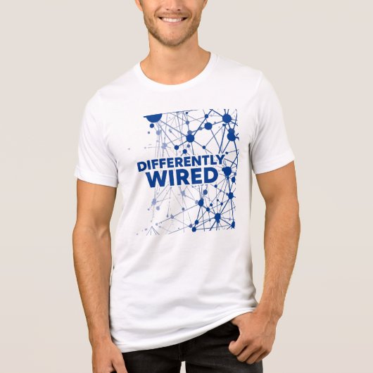 Differently Wired – Autismus-Bewusstseinsmonat Bla Tri-Blend Shirt (Vorderseite)
