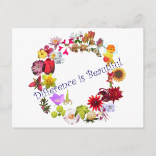 Differenz ist schön postkarte