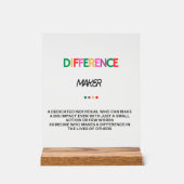 Differenzial Maker Geschenke für Frauen, danke Ges Acrylschild (Vorderseite)