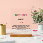 Differenzial Maker Geschenke für Frauen, danke Ges Acrylschild (Hochzeit)