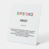 Differenzial Maker Geschenke für Frauen, danke Ges Sockelschild (Vorderseite)