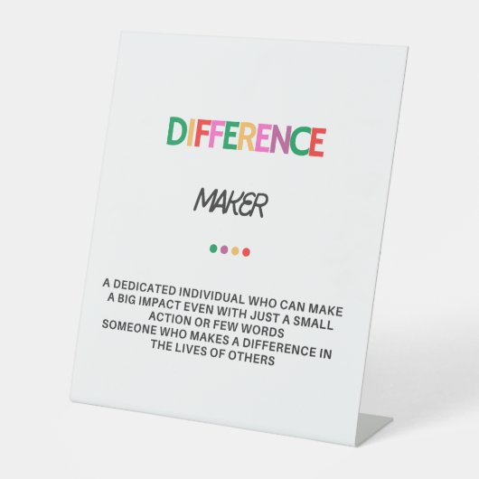 Differenzial Maker Geschenke für Frauen, danke Ges Sockelschild (Vorderseite)