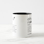 Differenzial Maker Wertschätzung Geschenk Lehrer V Zweifarbige Tasse (Mittel)