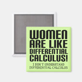 Differenziale Frauen-Berechnung Witziger Kühlschra Magnet (Vorderseite/Rückseite)