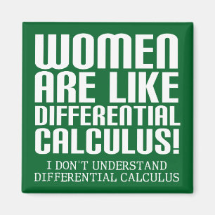 Differenziale Frauen-Berechnung Witziger Kühlschra Magnet