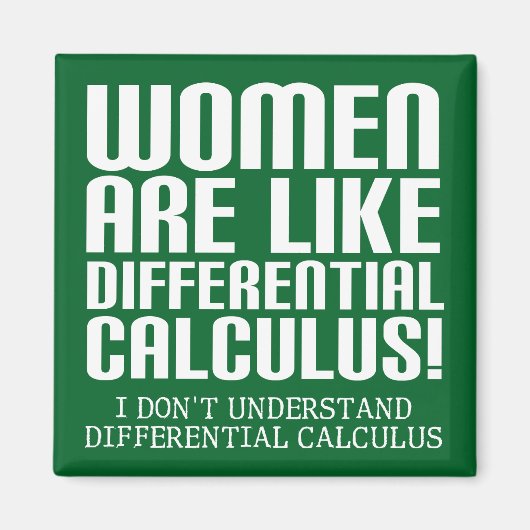 Differenziale Frauen-Berechnung Witziger Kühlschra Magnet (Vorne)