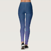 Differenzialgröße Punkte - rosa zyanblau Leggings (Rückseite)