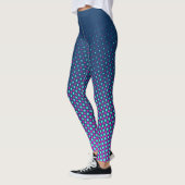 Differenzialgröße Punkte - rosa zyanblau Leggings (Links)