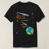 Differenzialraumobjekte Comet Asteroid Meteorit T-Shirt (Design vorne)
