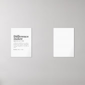 Differenzmacher - inspirierendes Zitat Bilderwand Sets (Vorderseite)