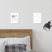 Differenzmacher - inspirierendes Zitat Bilderwand Sets (Schlafzimmer)