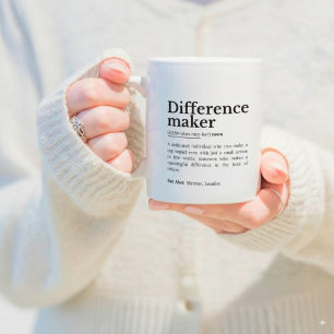 Differenzmacher - inspirierendes Zitat Jumbo-Tasse