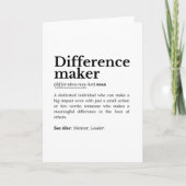 Differenzmacher - inspirierendes Zitat Karte (Vorderseite)