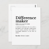 Differenzmacher - inspirierendes Zitat Postkarte (Vorne/Hinten)
