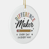 Differenzmacher Würdigungsgeschenk Schul-Lehrer  Keramik Ornament (Rechts)