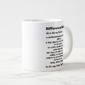 Differenzmaker-Definition inspirierend Jumbo-Tasse (Vorderseite Rechts)
