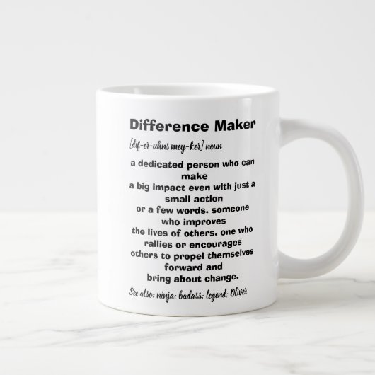 Differenzmaker-Definition inspirierend Jumbo-Tasse (Rechts)