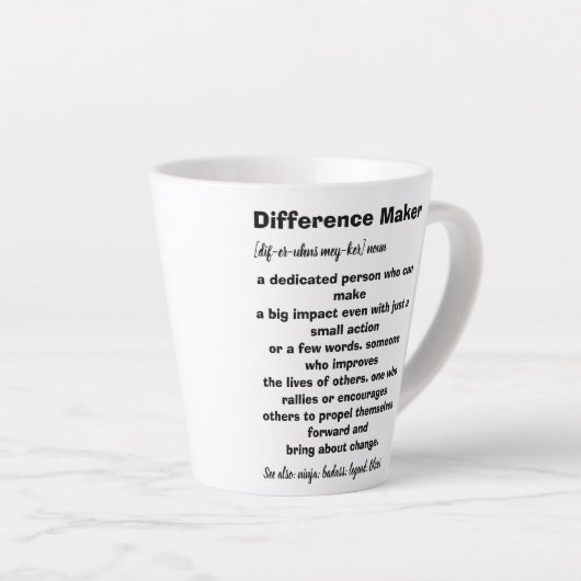 Differenzmaker-Definition inspirierend Milchtasse (Rechte Ecke)