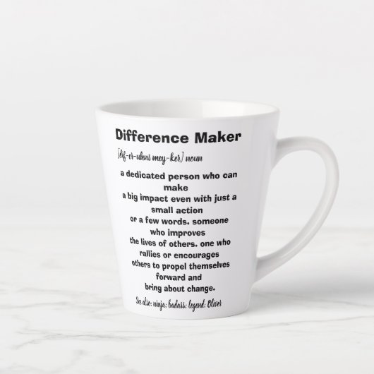 Differenzmaker-Definition inspirierend Milchtasse (Rechts)