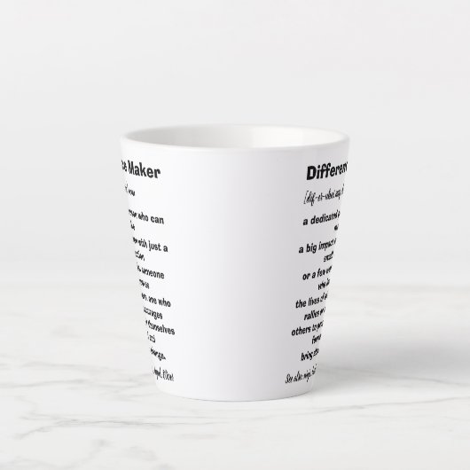 Differenzmaker-Definition inspirierend Milchtasse (Vorderseite)