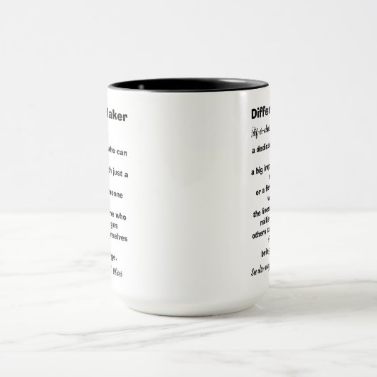 Differenzmaker-Definition inspirierend Tasse (Zentrum)