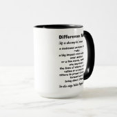 Differenzmaker-Definition inspirierend Tasse (VorderseiteRechts)