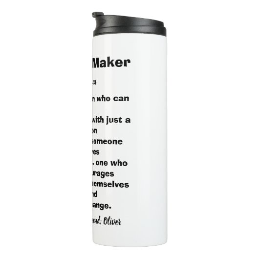 Differenzmaker-Definition inspirierend Thermosbecher (Nach rechts gedreht)