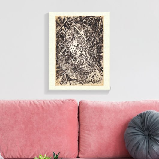 Diffrakete (Höhlenbewohner) Leinwand Art (Insitu (Wohnzimmer))