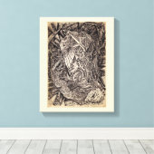 Diffrakete (Höhlenbewohner) Leinwand Art (Insitu (Holzboden))